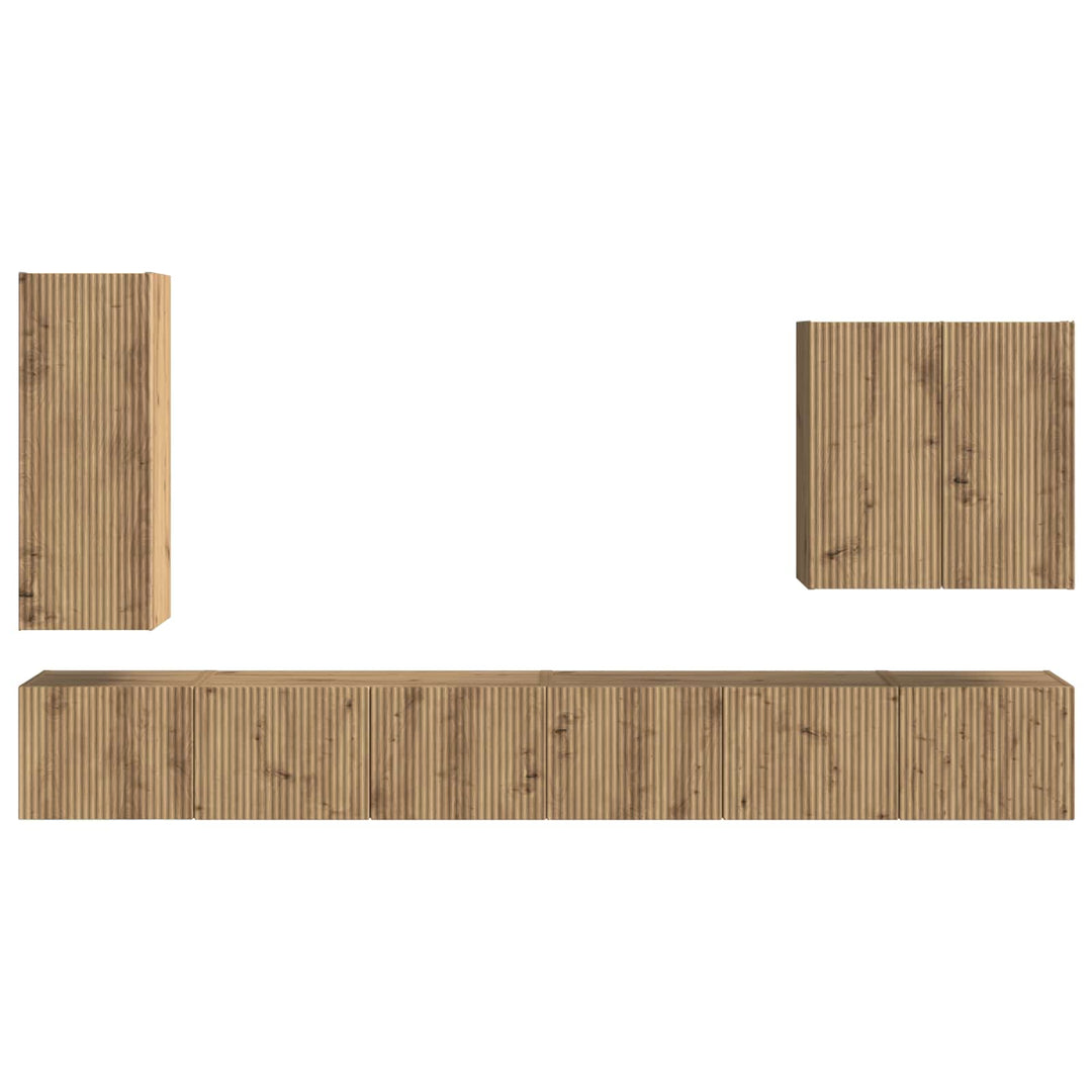 Vægmonteret 6 pcs Artisan Egetræ