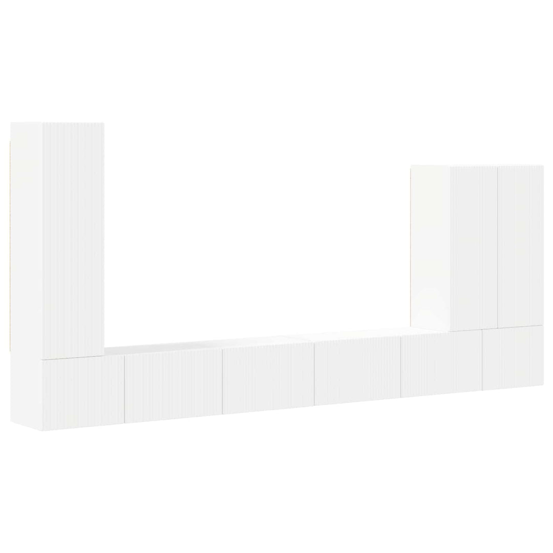 Tv vægskab sæt 6 stk. Hvid
