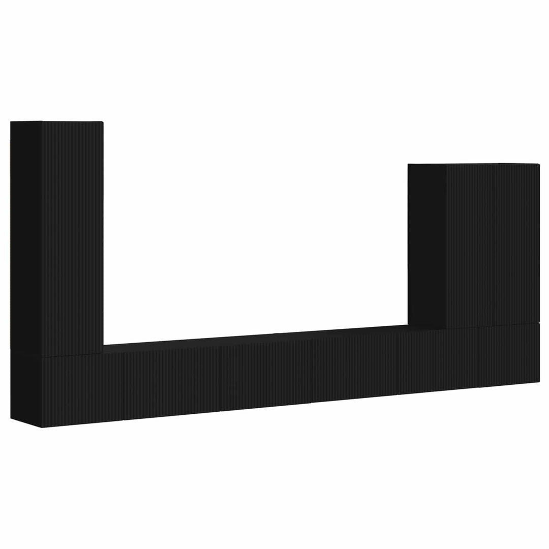 Tv vægskab sæt 6 stk. Sort