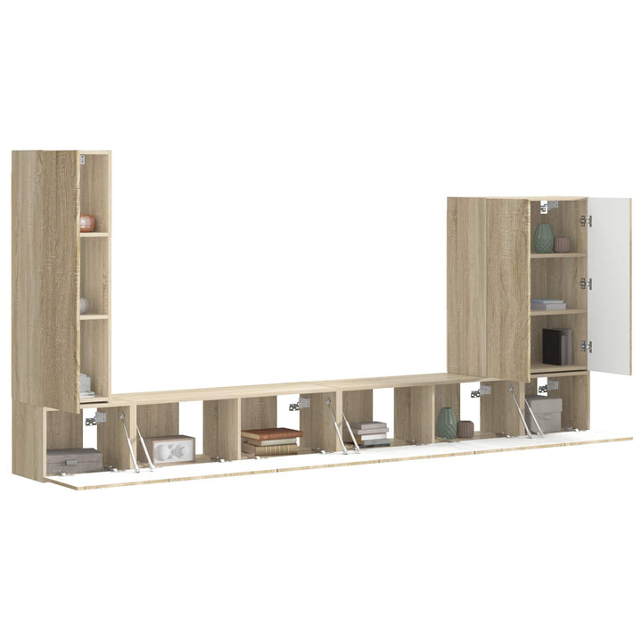 Vægmonteret 6 pcs Sonoma eg