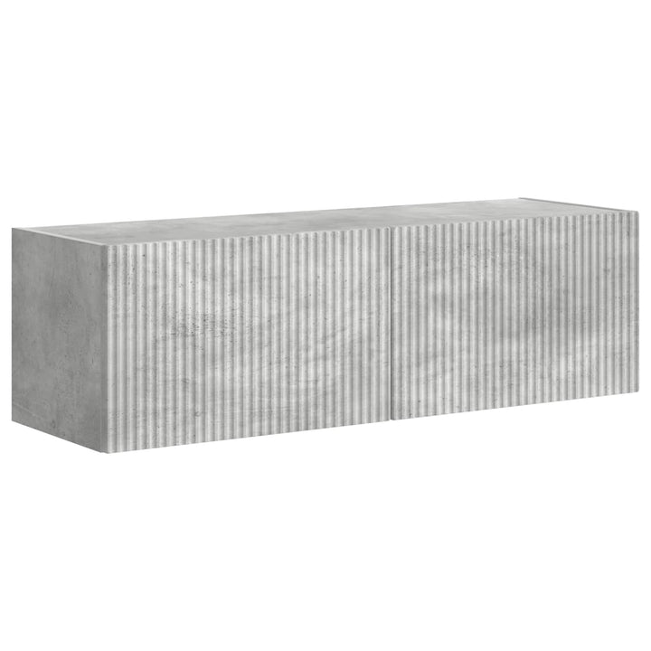 Tv vægskab sæt Vægmonteret 6 pcs Beton Grå