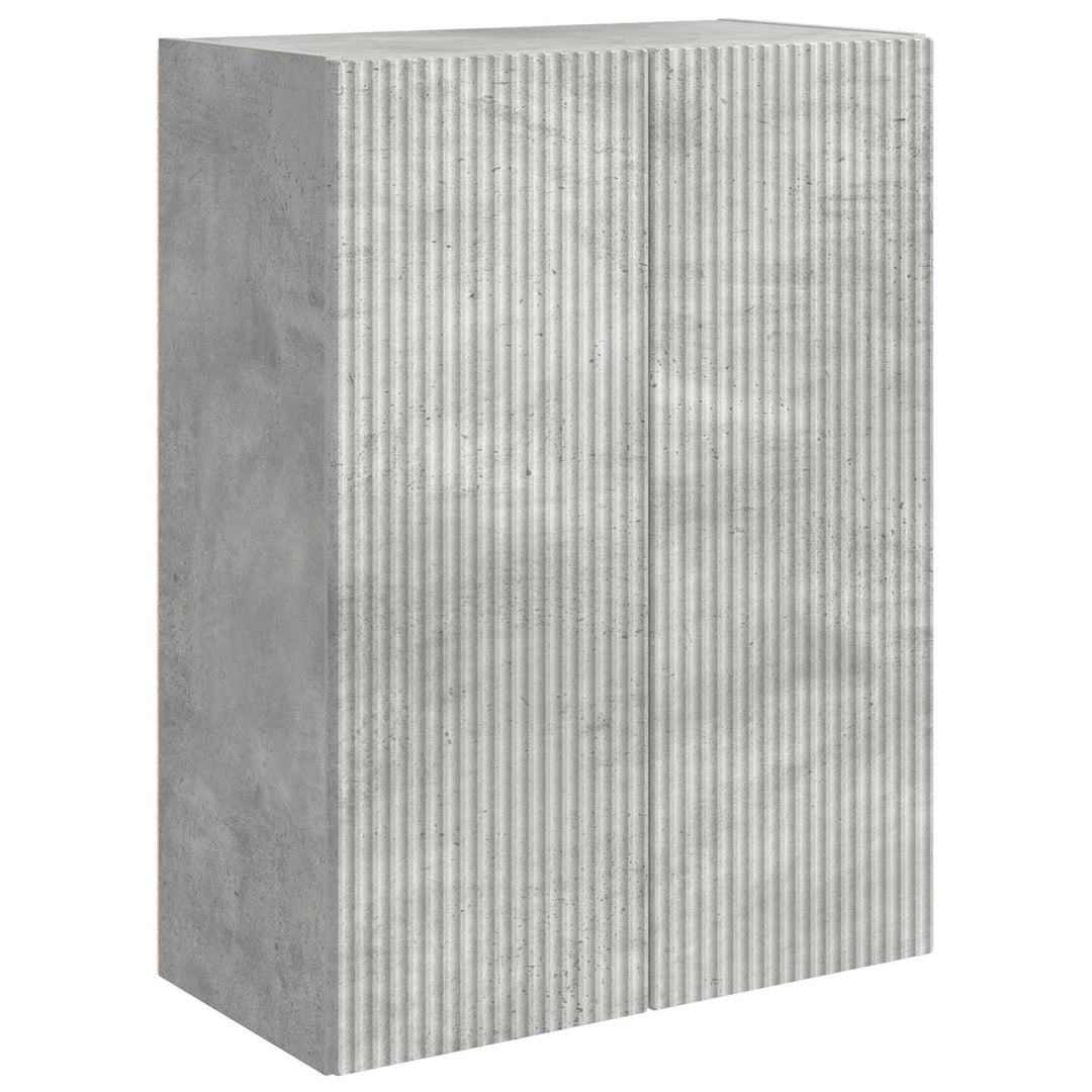 Tv vægskab sæt Vægmonteret 6 pcs Beton Grå