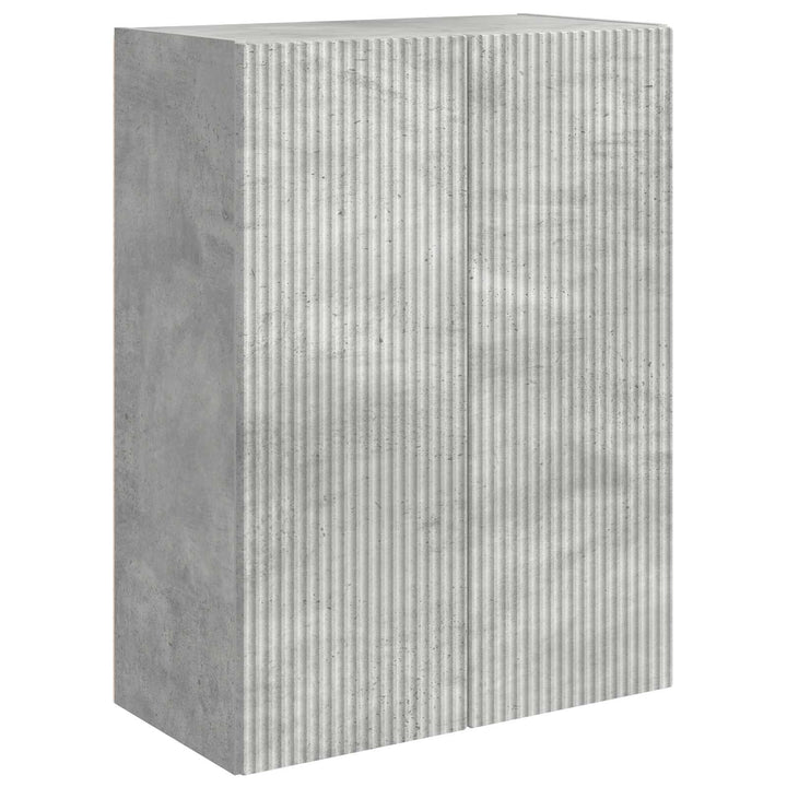 Tv vægskab sæt Vægmonteret 6 pcs Beton Grå