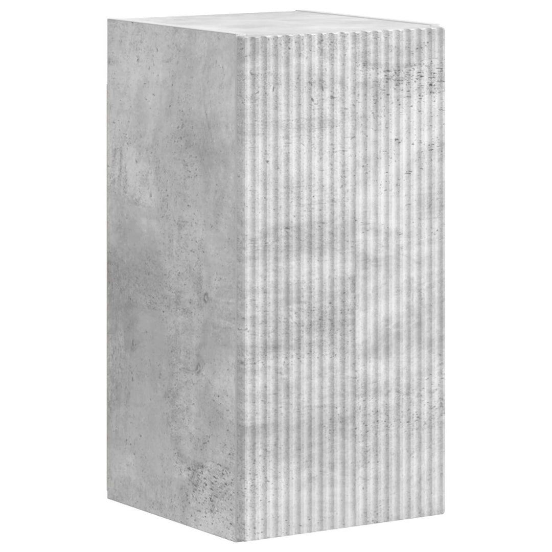 TV-møbelsæt Vægmonteret 3 pcs Beton Grå Konstrueret træ