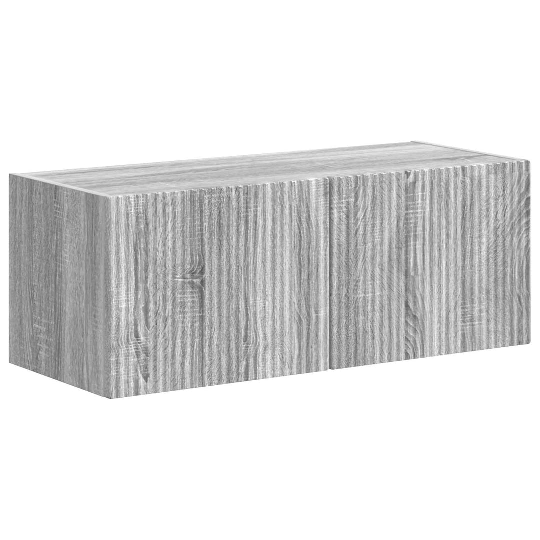 TV-møbelsæt Vægmonteret 3 pcs Grå Sonoma Konstrueret træ