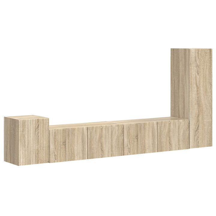 TV-møbelsæt Vægmonteret 3 pcs Sonoma eg Konstrueret træ