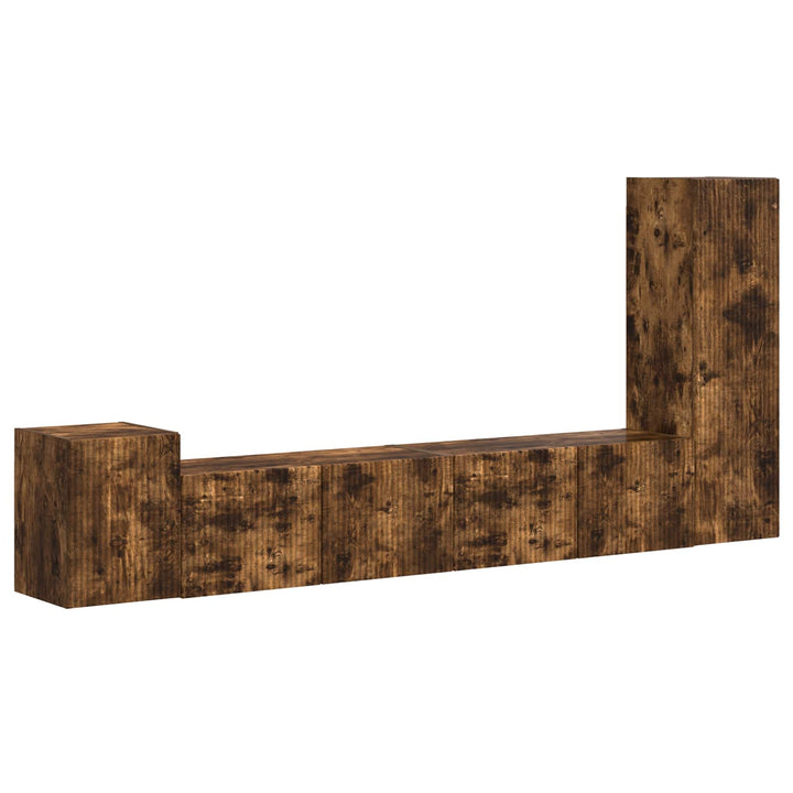 TV-møbelsæt Vægmonteret 3 pcs Røget eg Konstrueret træ