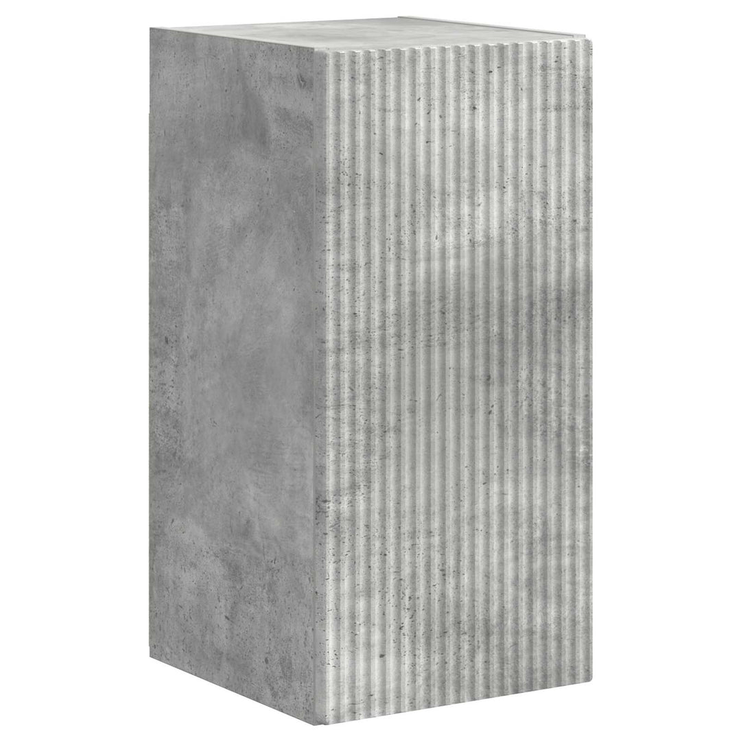 TV-møbelsæt Vægmonteret 4 pcs Beton Grå Konstrueret træ