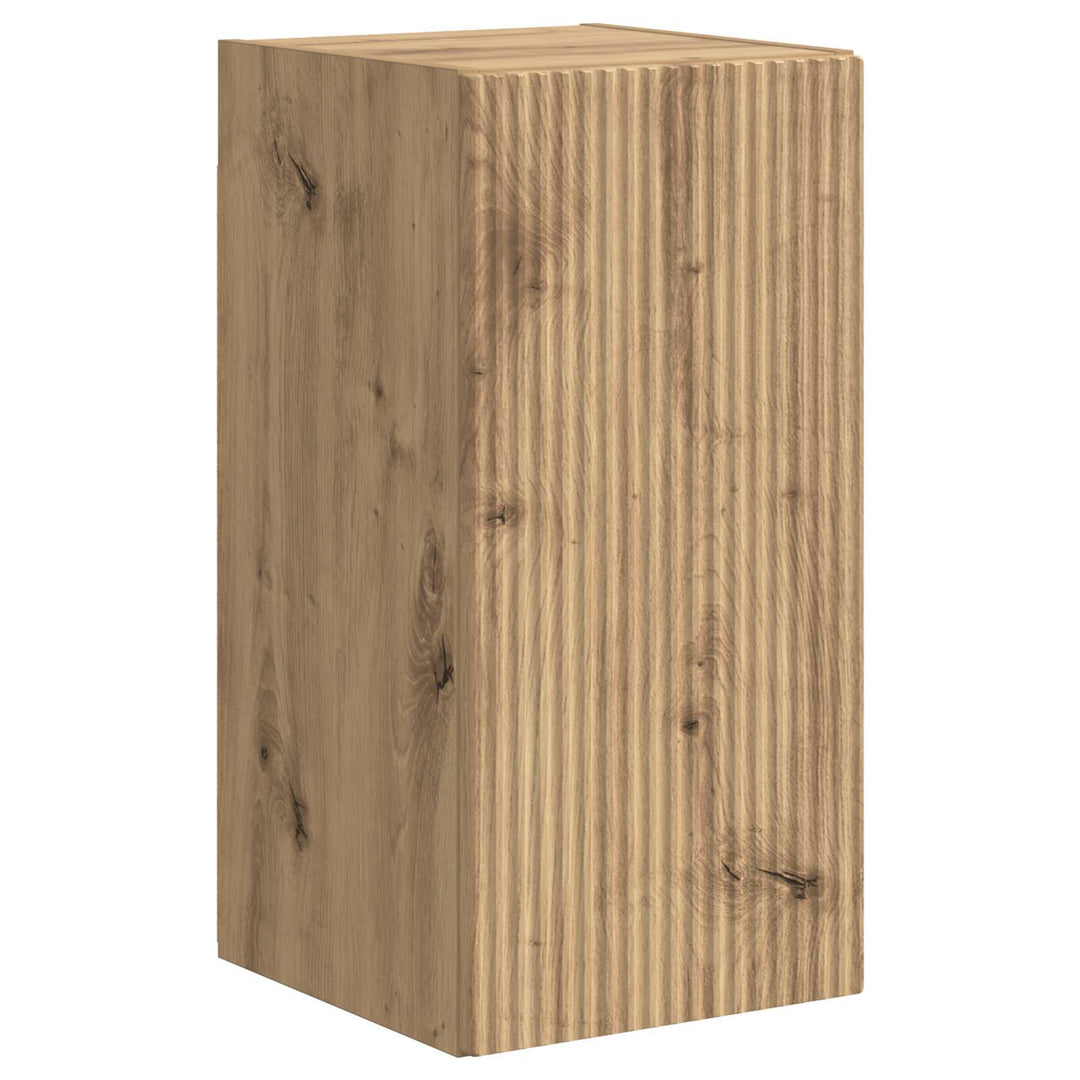 TV-møbelsæt Vægmonteret 4 pcs Artisan Egetræ Konstrueret træ