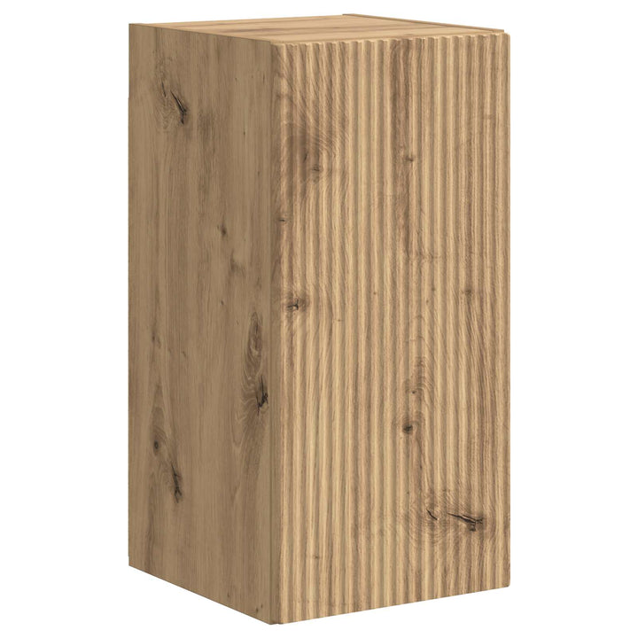 TV-møbelsæt Vægmonteret 4 pcs Artisan Egetræ Konstrueret træ