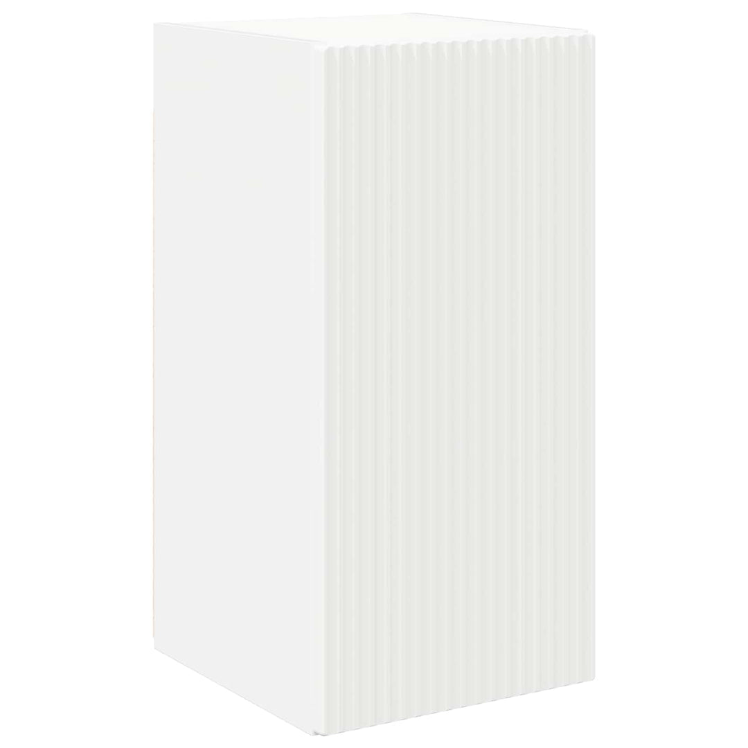 TV-møbelsæt Vægmonteret 6 pcs Hvid Konstrueret træ