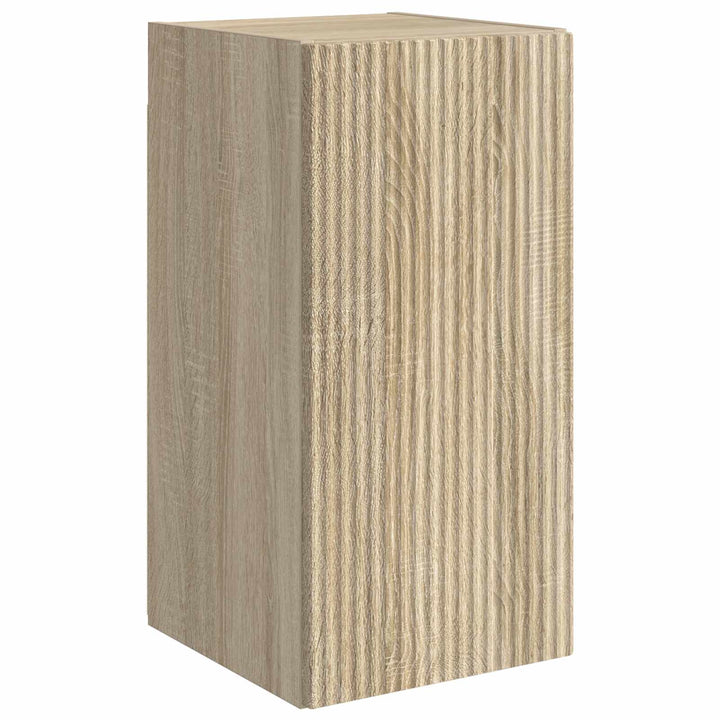 TV-møbelsæt Vægmonteret 6 pcs Sonoma eg Konstrueret træ