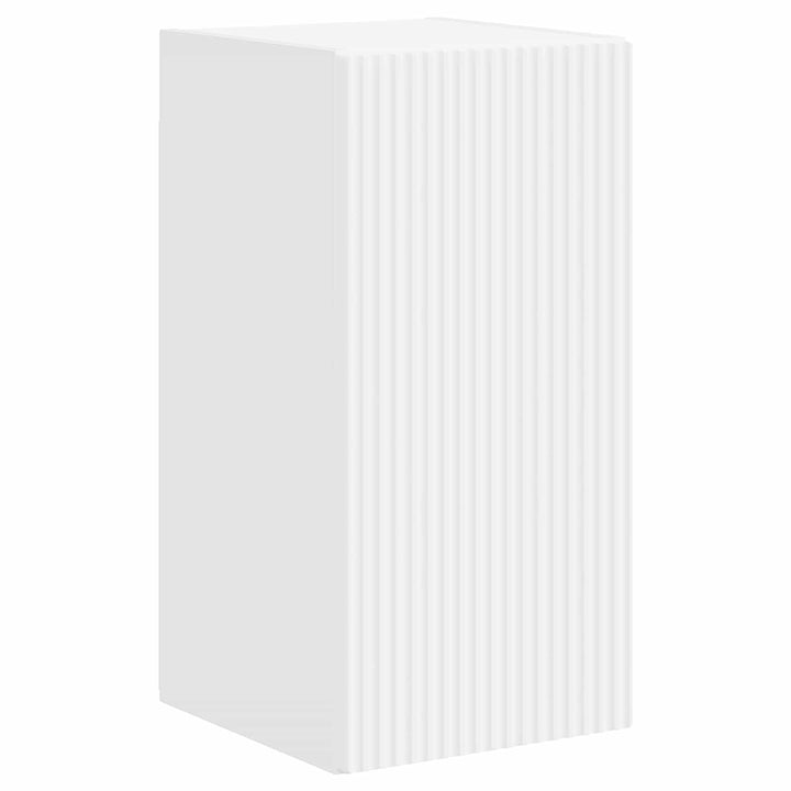 TV-møbelsæt Vægmonteret 3 pcs Hvid Konstrueret træ