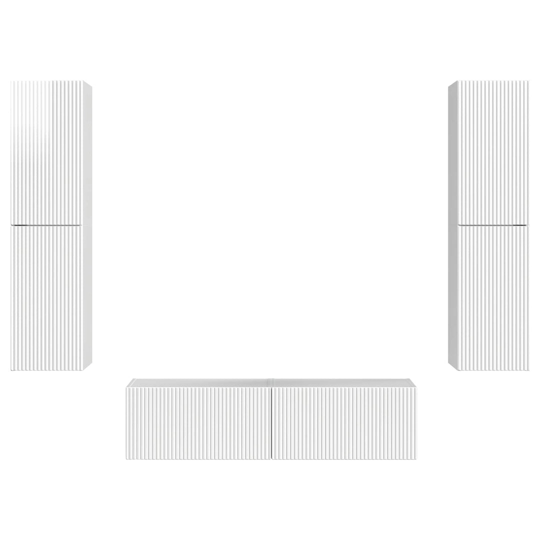 3 pcs Høj gloss hvid