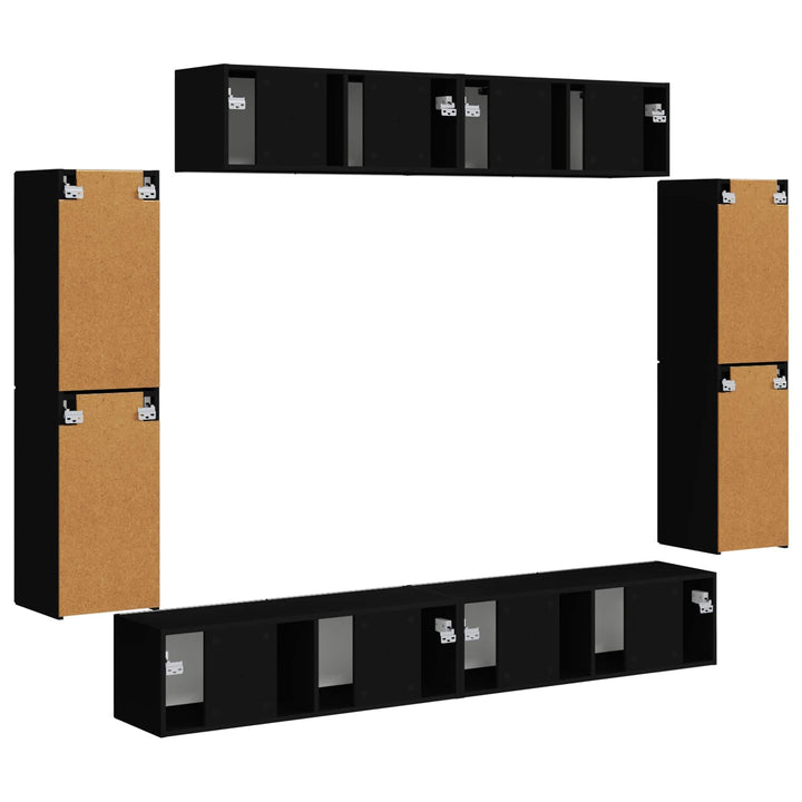 TV-skab 8 stk. Sort