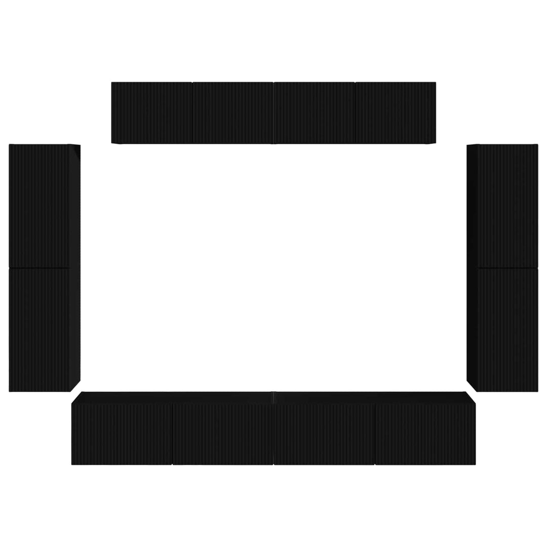 TV-skab 8 stk. Sort