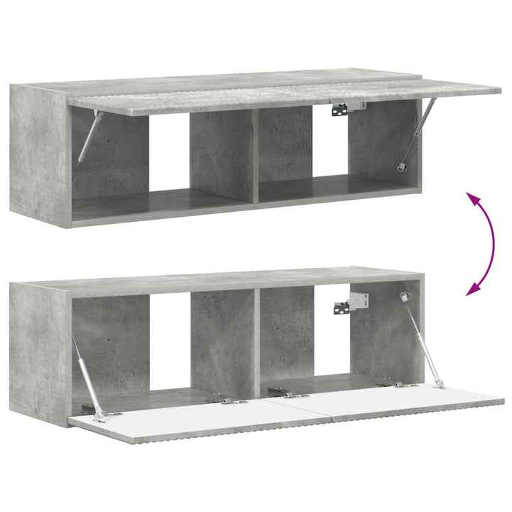 TV-skab 8 pcs Beton Grå