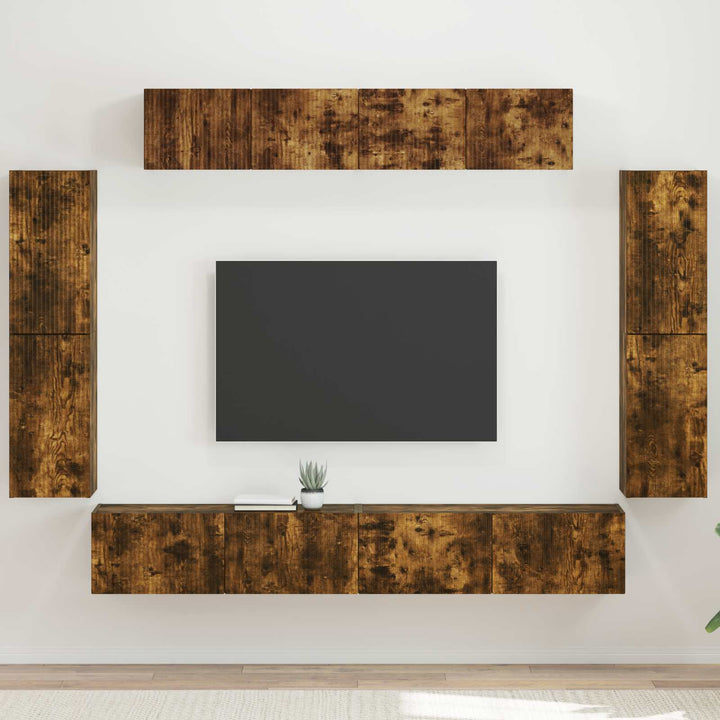 TV-skab 8 pcs Røget eg
