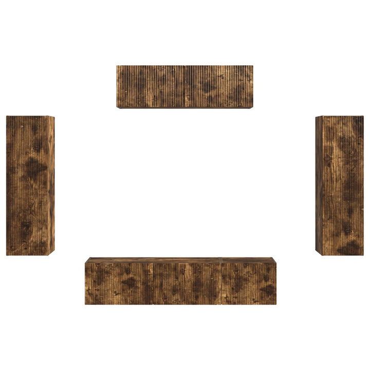 TV-skab 3 pcs Røget eg