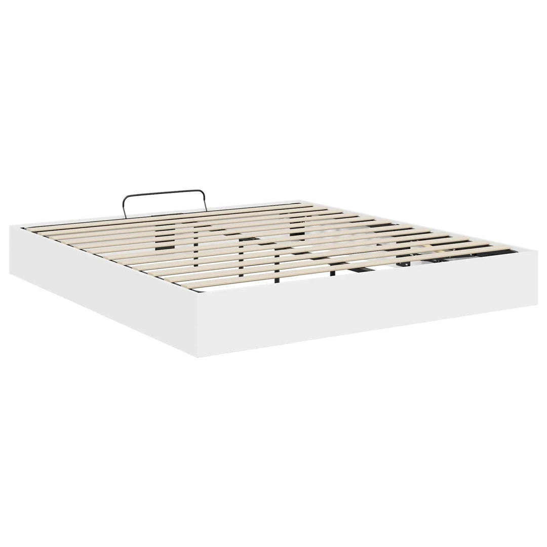 Ottoman Sengestel Hvid 203 x 180 x 25 cm Konstrueret træ