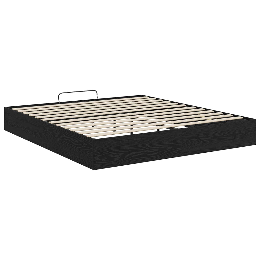 Ottoman Sengestel Sort Eg 203 x 180 x 25 cm Konstrueret træ