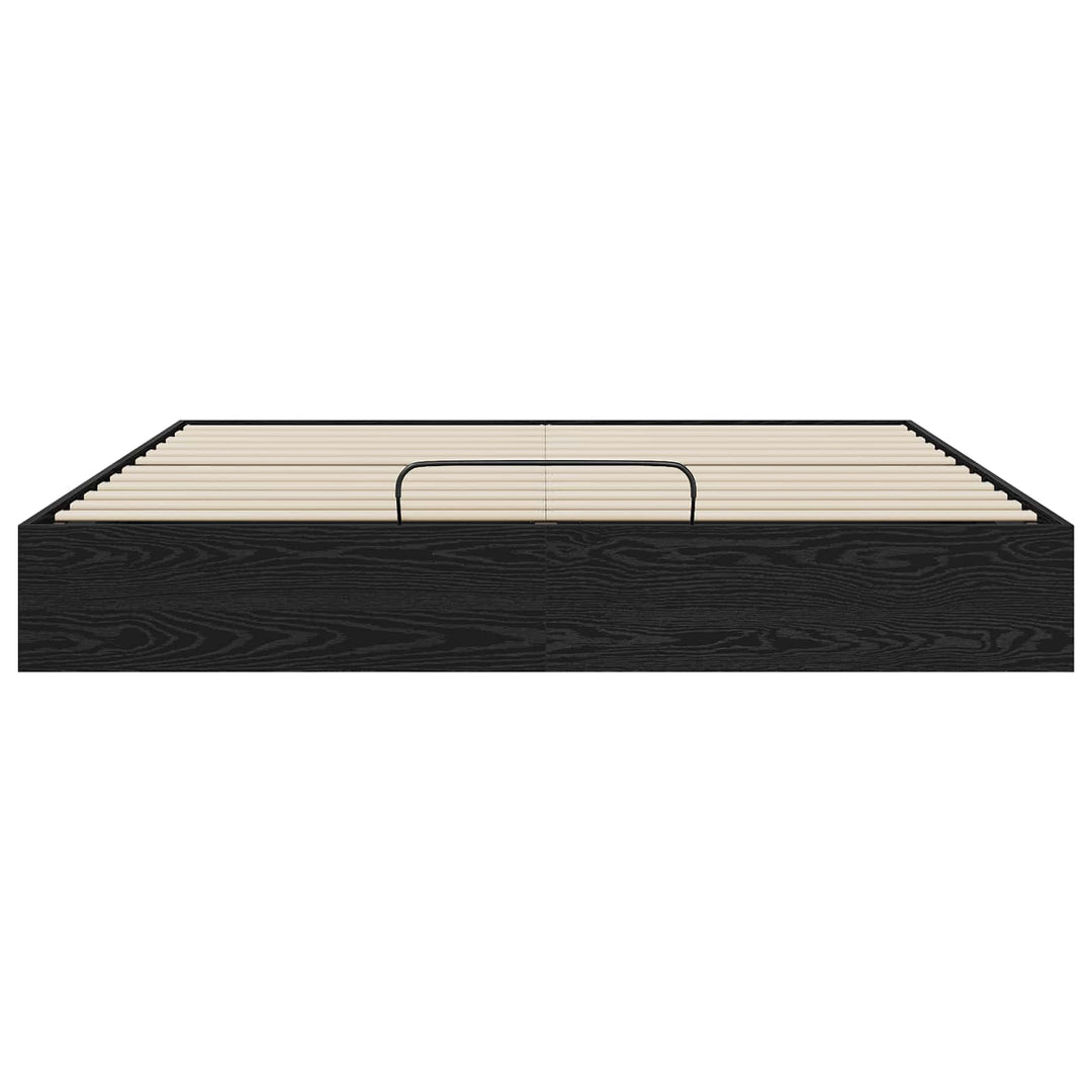 Ottoman Sengestel Sort Eg 203 x 180 x 25 cm Konstrueret træ