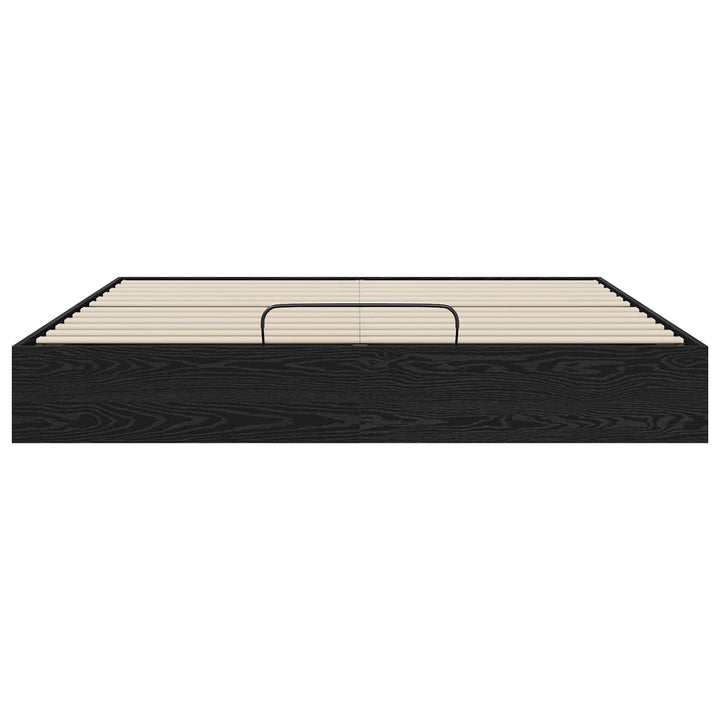 Ottoman Sengestel Sort Eg 203 x 180 x 25 cm Konstrueret træ