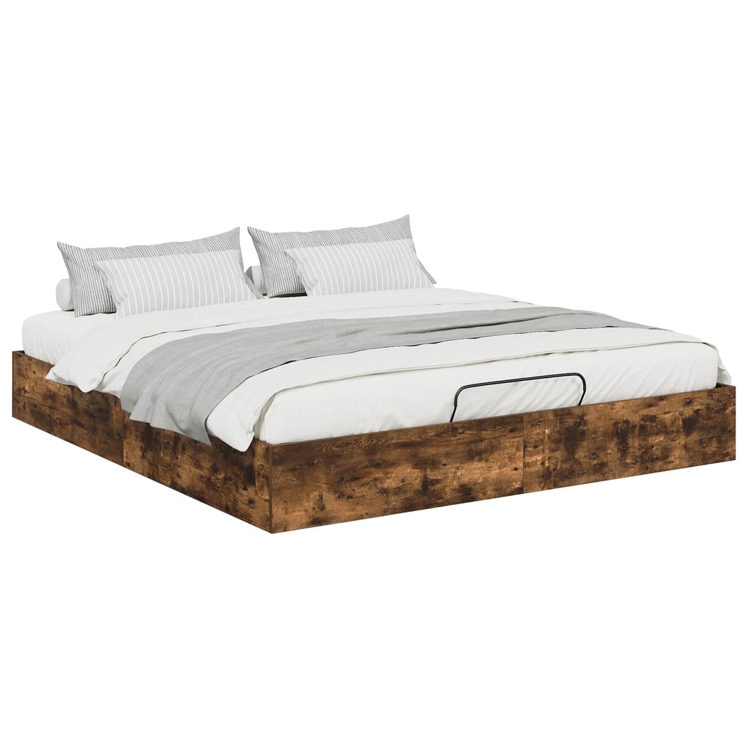 Ottoman Sengestel Røget Eg 203 x 180 x 25 cm Konstrueret træ