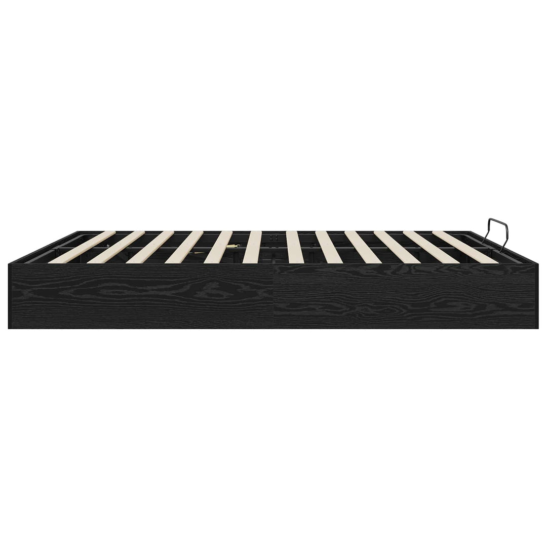 Ottoman Sengestel Sort Eg 203 x 160 x 25 cm Konstrueret træ