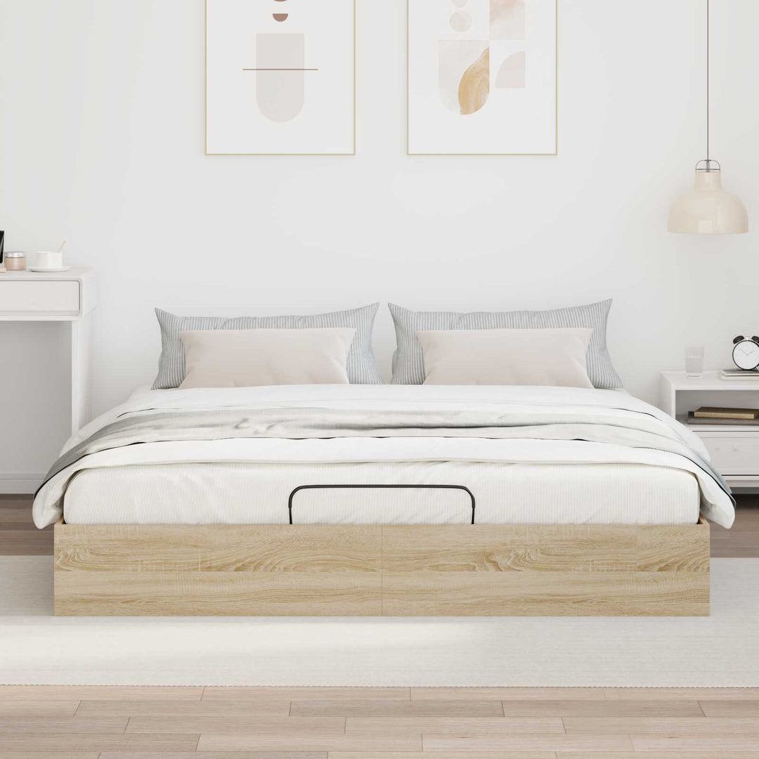 Ottoman Sengestel Sonoma eg 203 x 160 x 25 cm Konstrueret træ