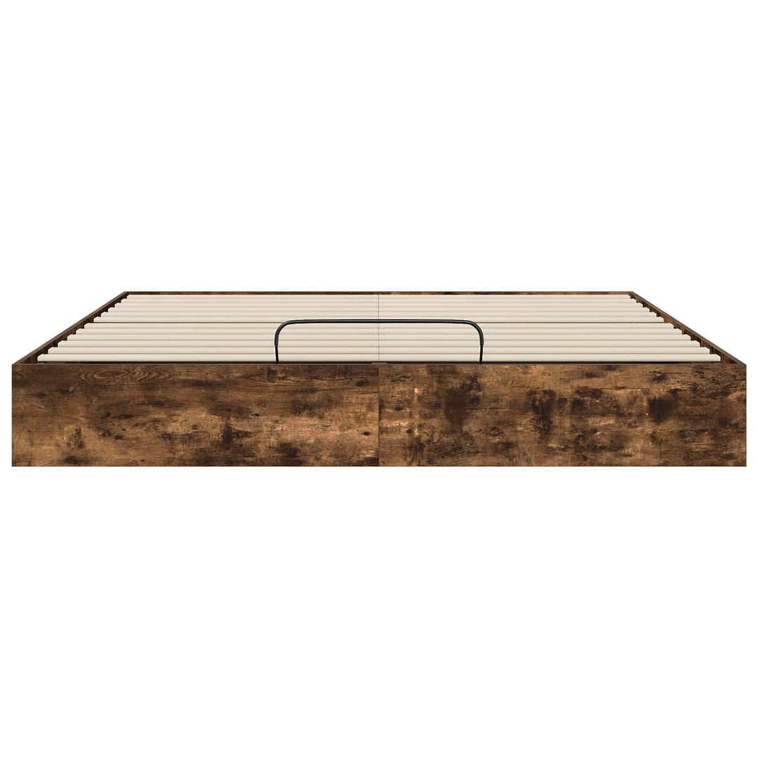 Ottoman Sengestel Røget Eg 203 x 160 x 25 cm Konstrueret træ