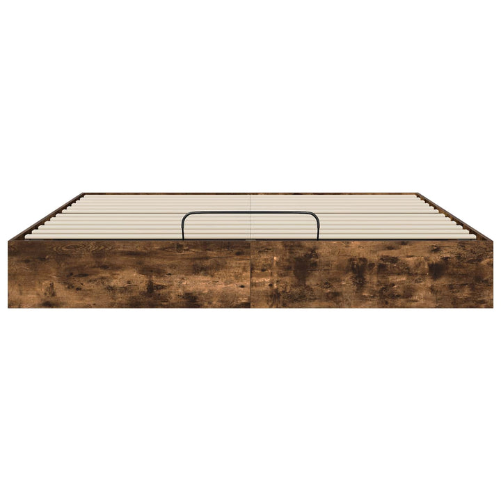 Ottoman Sengestel Røget Eg 203 x 160 x 25 cm Konstrueret træ