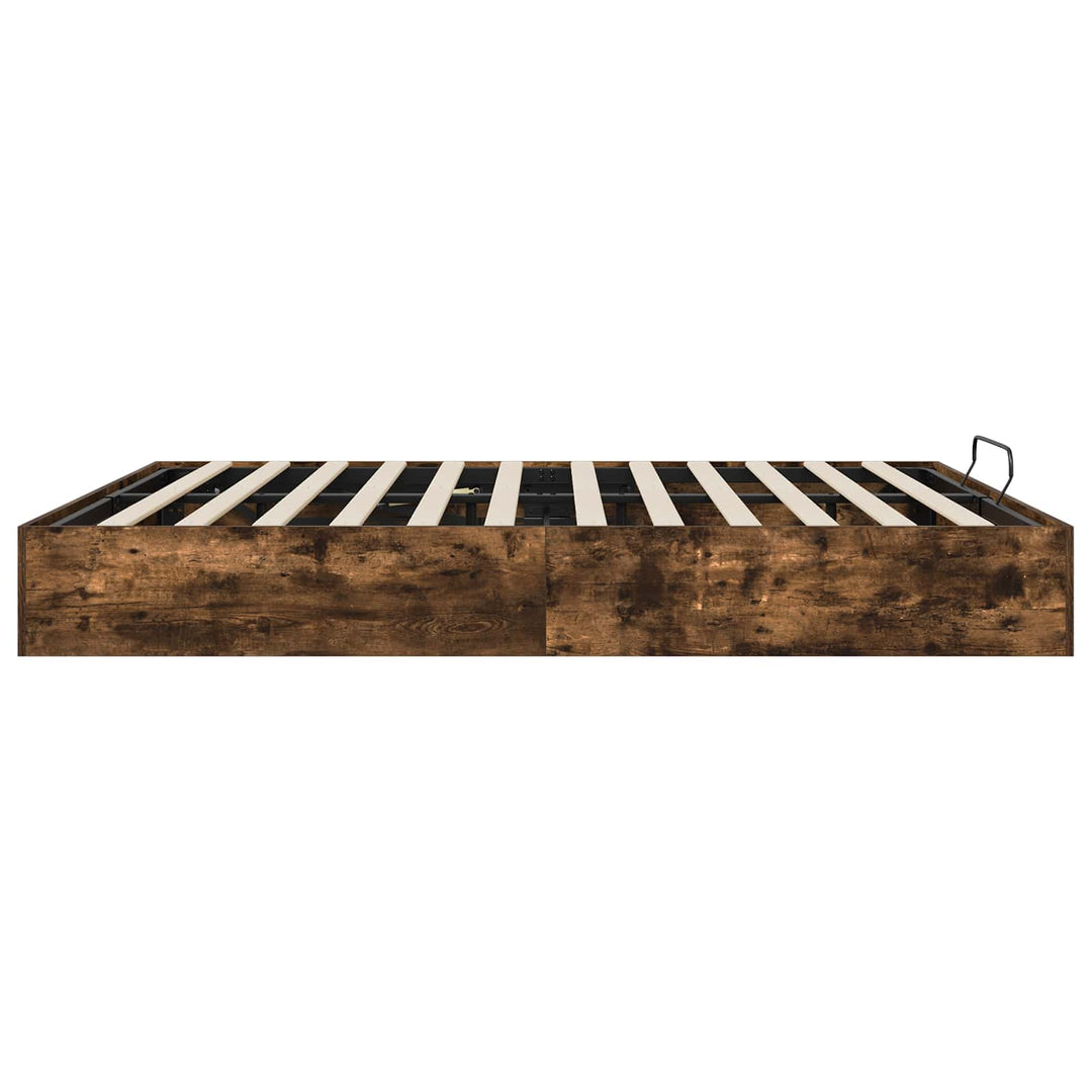 Ottoman Sengestel Røget Eg 203 x 160 x 25 cm Konstrueret træ