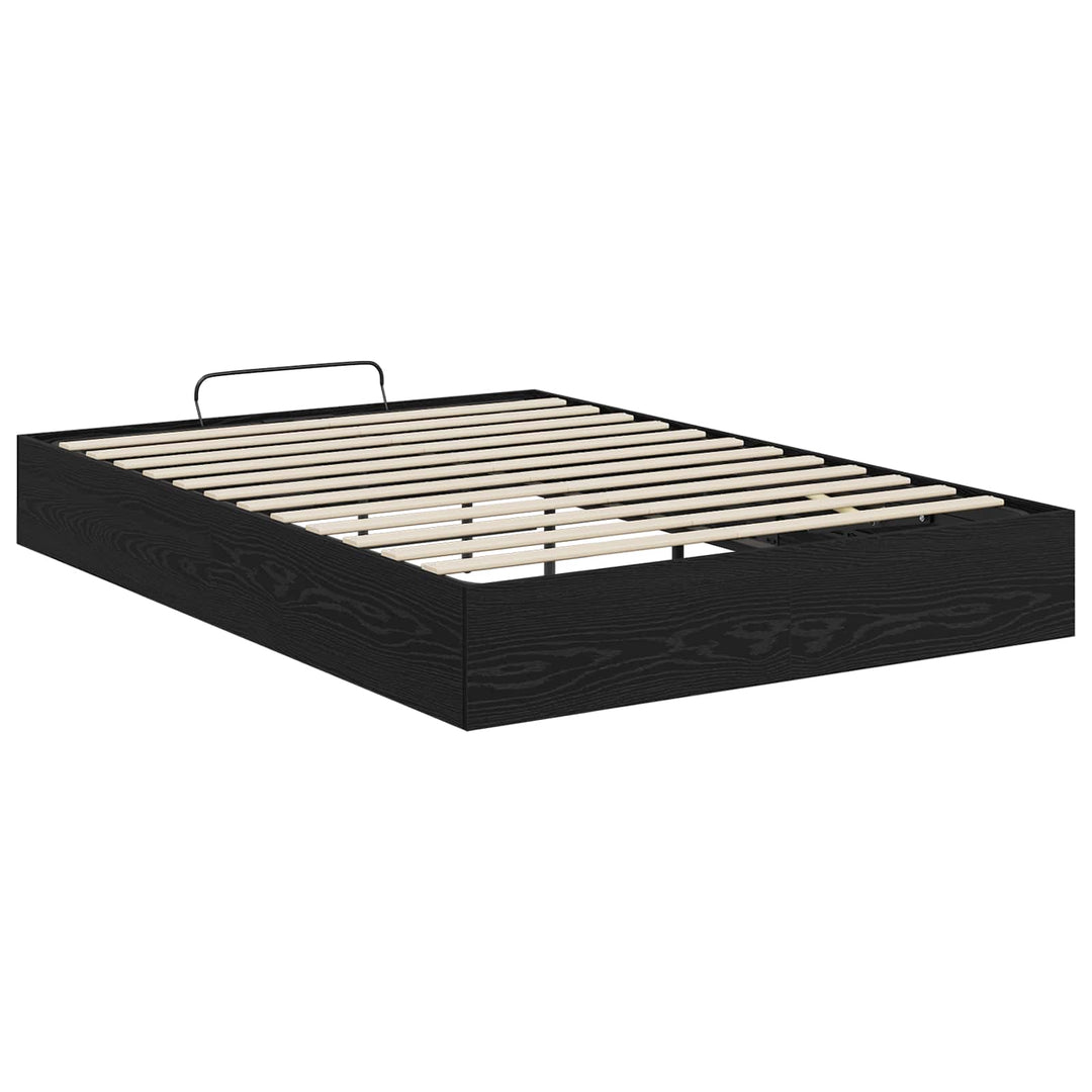 Ottoman Sengestel Sort Eg 203 x 140 x 25 cm Konstrueret træ