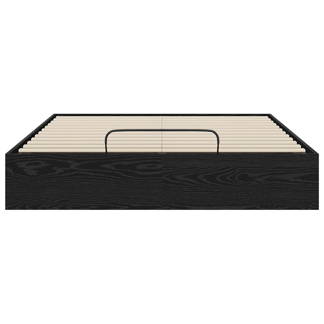 Ottoman Sengestel Sort Eg 203 x 140 x 25 cm Konstrueret træ