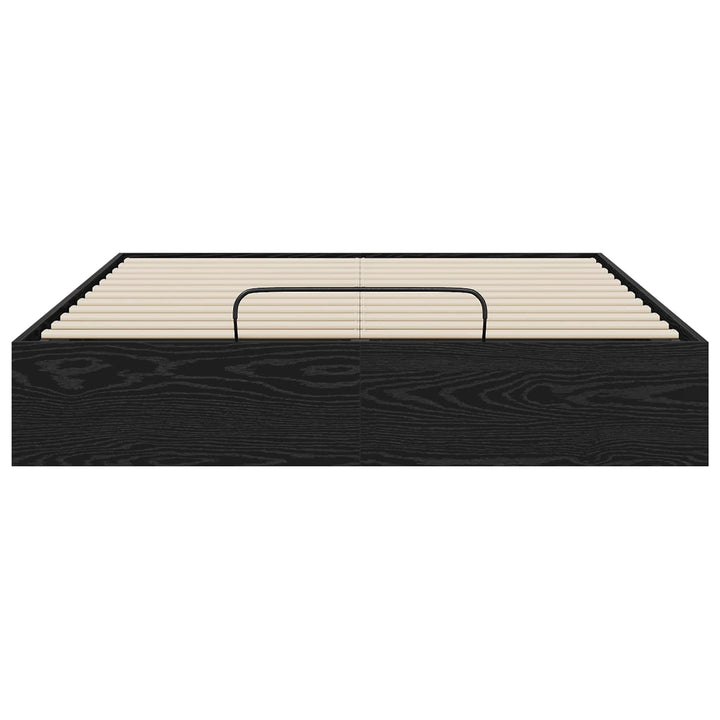 Ottoman Sengestel Sort Eg 203 x 120 x 25 cm Konstrueret træ
