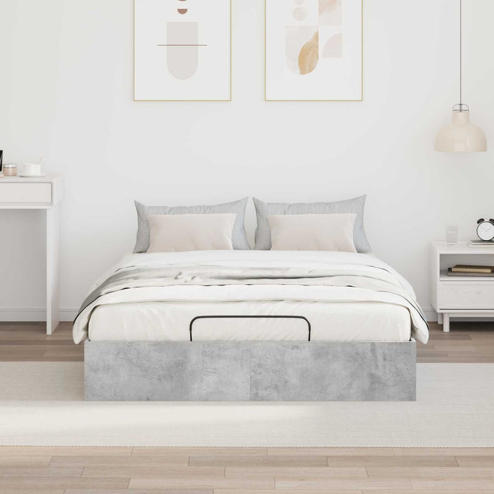Ottoman Sengestel BetonGrå 120 x 200 cm Konstrueret træ