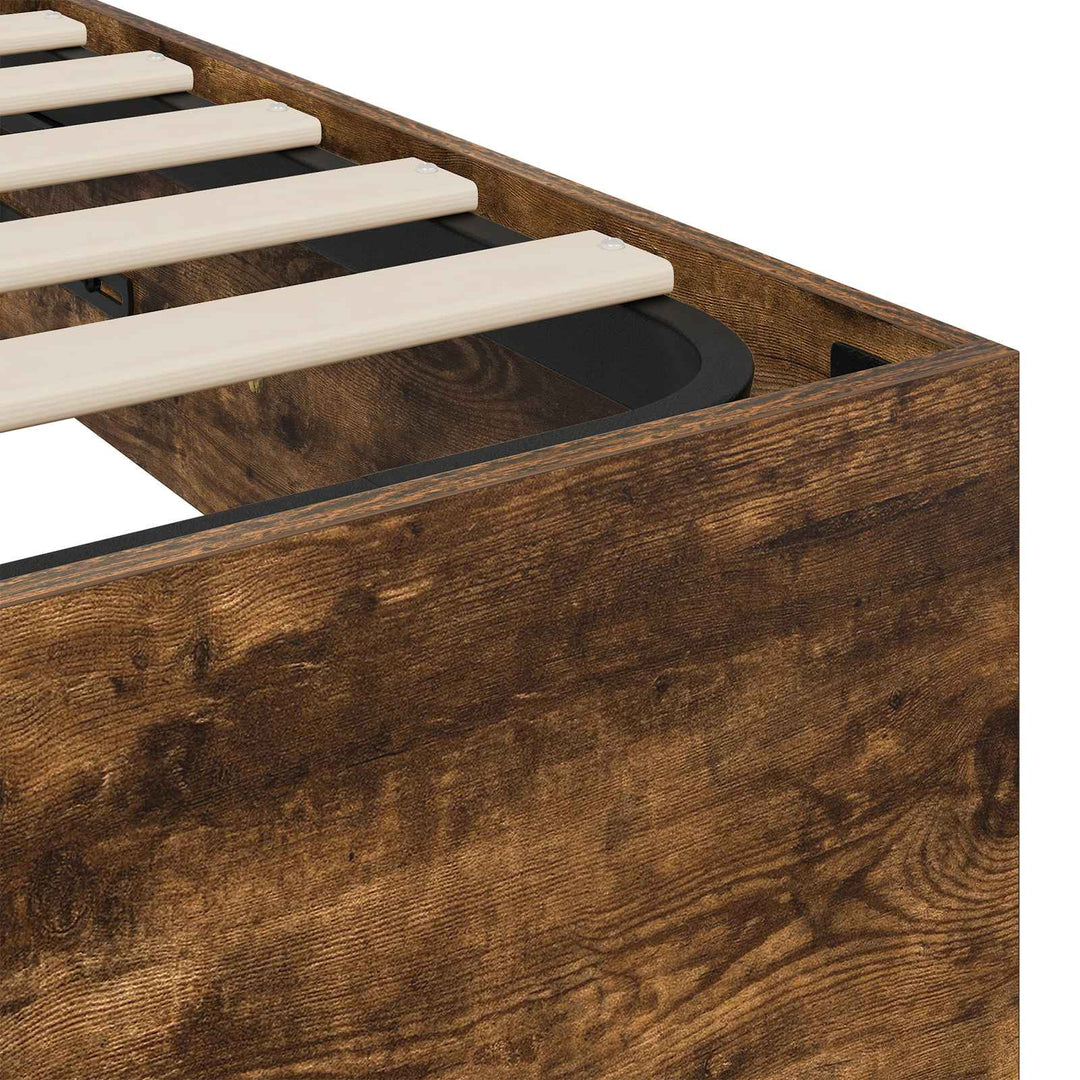 Ottoman Sengestel Røget Eg 203 x 100 x 25 cm Konstrueret træ