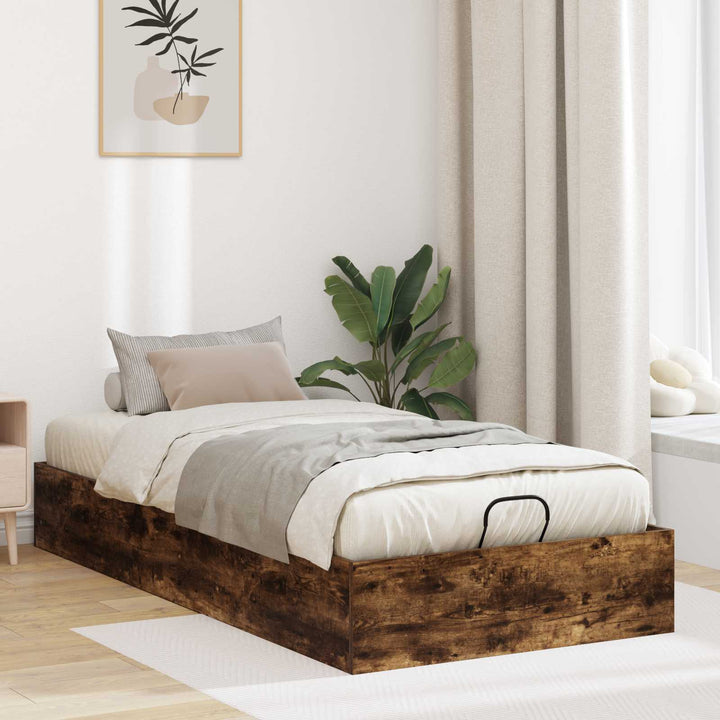 Ottoman Sengestel Røget Eg 203 x 100 x 25 cm Konstrueret træ