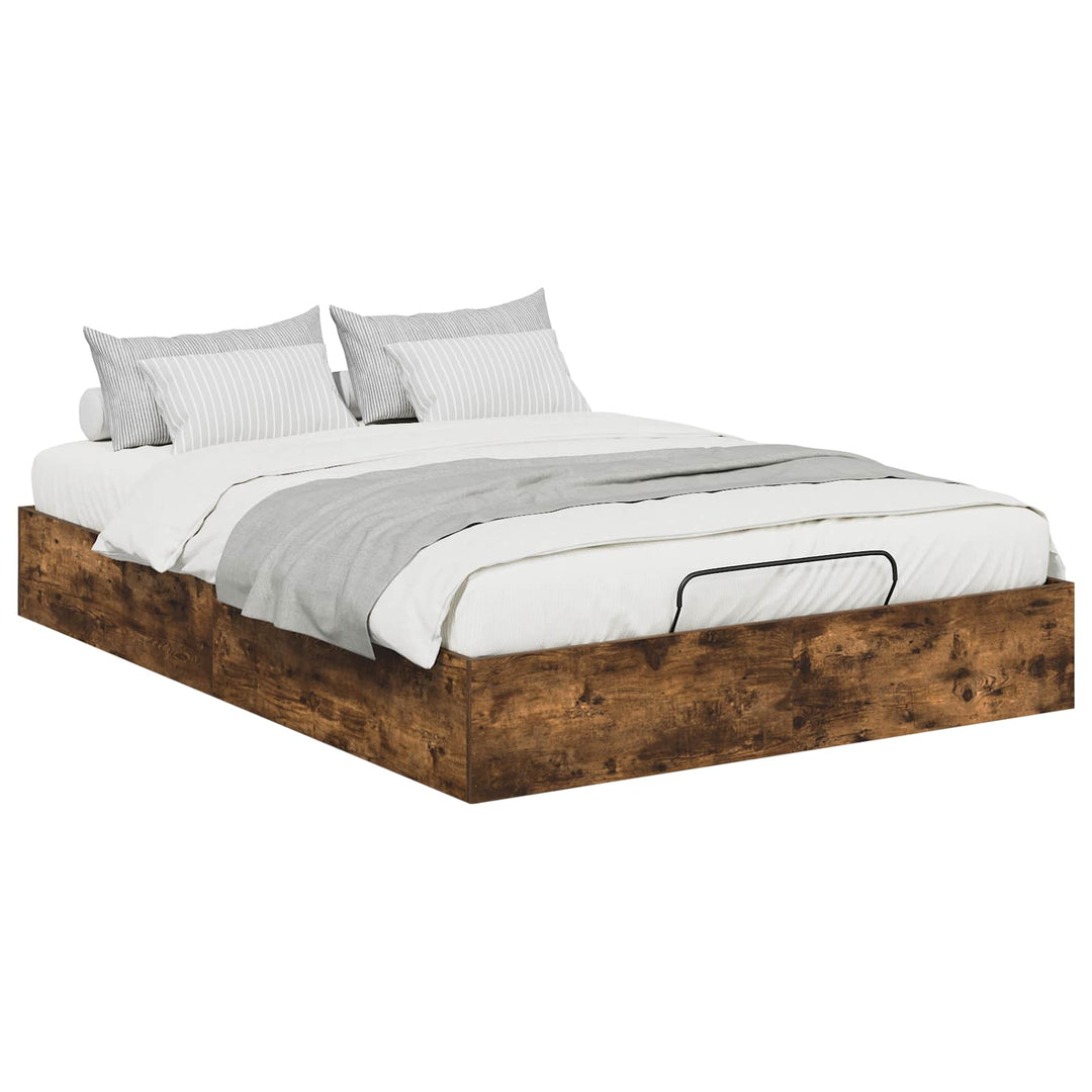 Ottoman Sengestel Røget Eg 193 x 135 x 25 cm Konstrueret træ