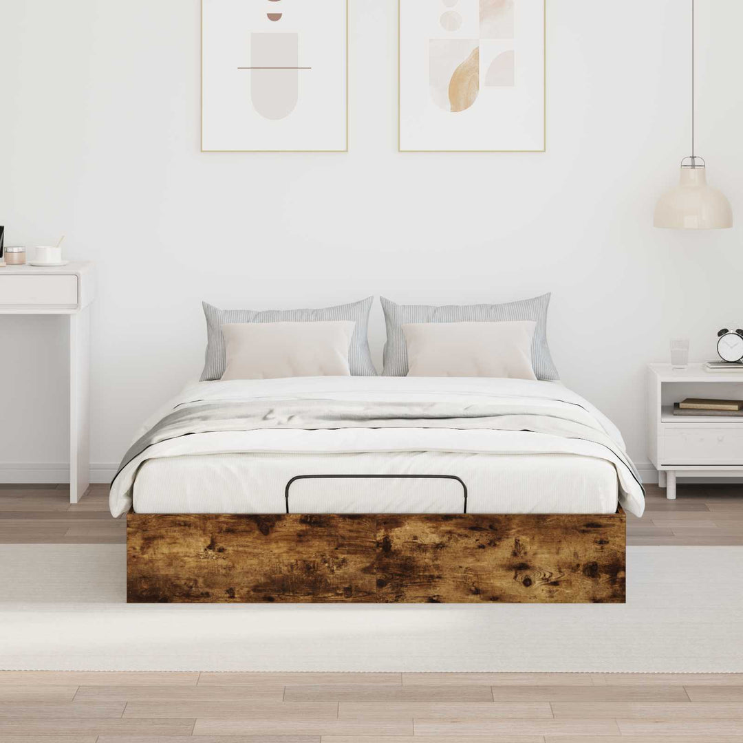 Ottoman Sengestel Røget Eg 193 x 120 x 25 cm Konstrueret træ