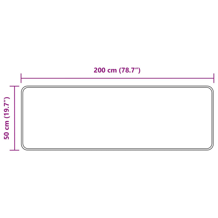Tæppe Runner MARSA Creme 50 x 200 cm Polyester og PVC