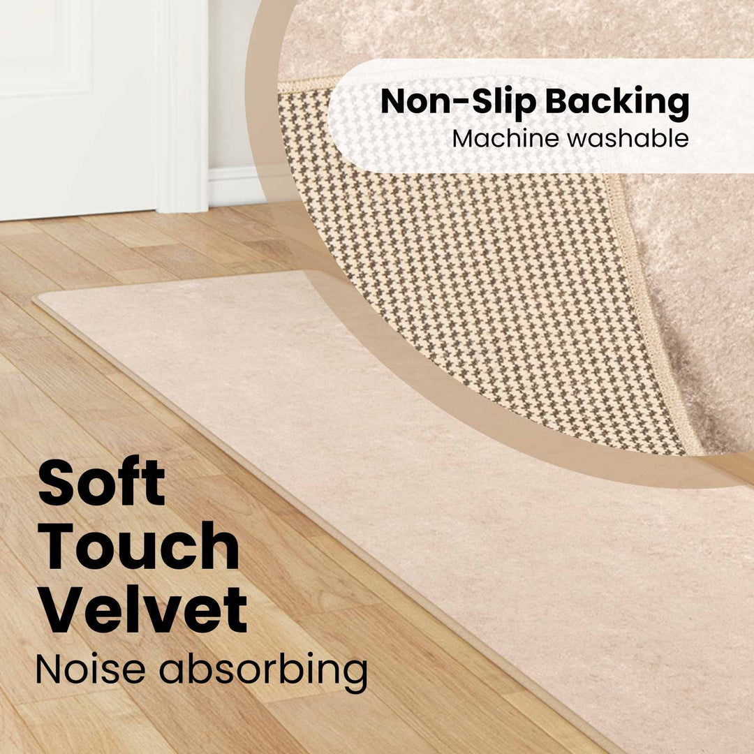 Tæppe Runner MARSA Creme 50 x 400 cm Polyester og PVC