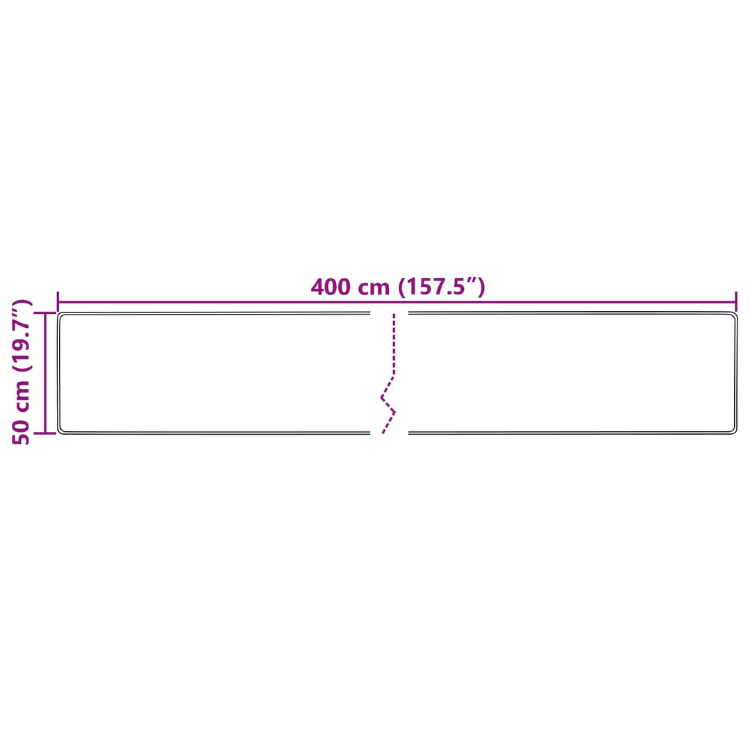 Tæppe Runner MARSA Creme 50 x 400 cm Polyester og PVC