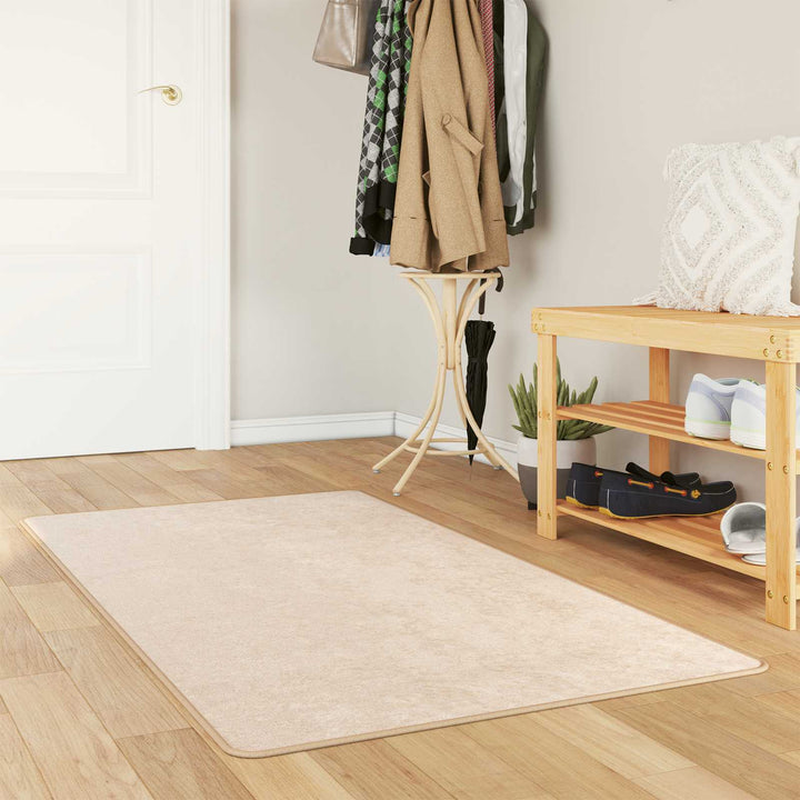 Tæppe Runner MARSA Creme 80 x 100 cm Polyester og PVC