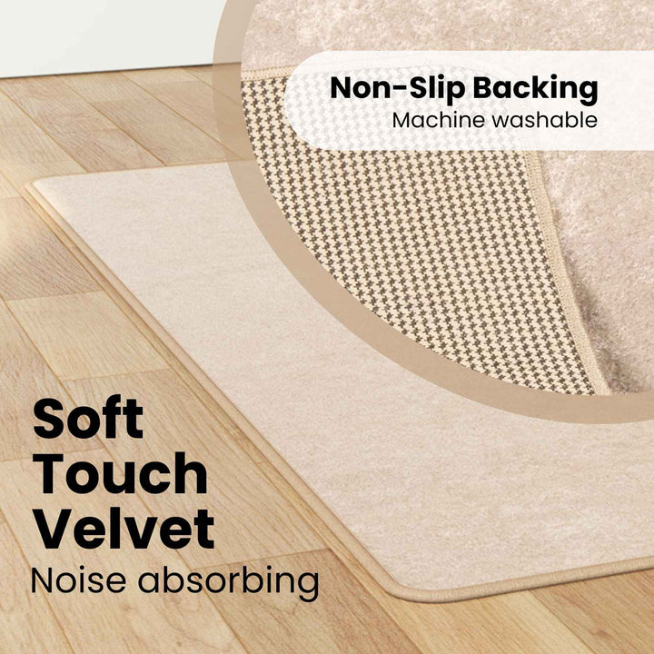 Tæppe Runner MARSA Creme 80 x 150 cm Polyester og PVC