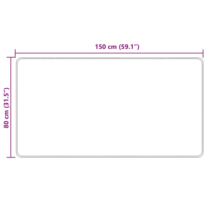 Tæppe Runner MARSA Creme 80 x 150 cm Polyester og PVC
