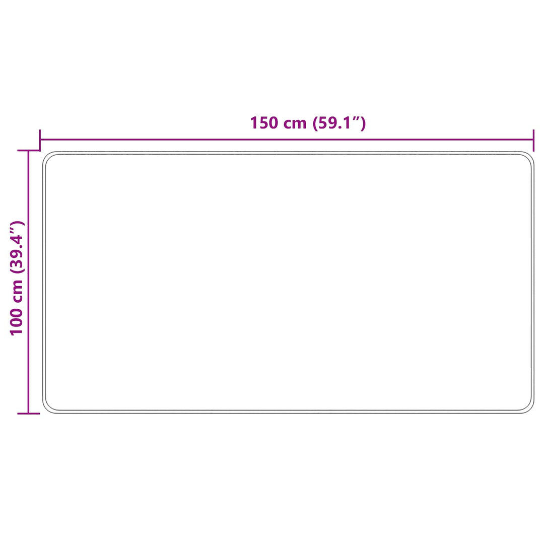 Tæppe Runner MARSA Creme 100 x 150 cm Polyester og PVC