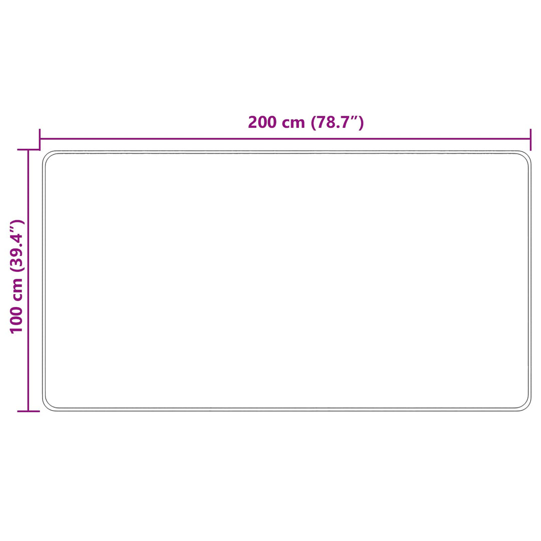 Tæppe Runner MARSA Creme 100 x 200 cm Polyester og PVC
