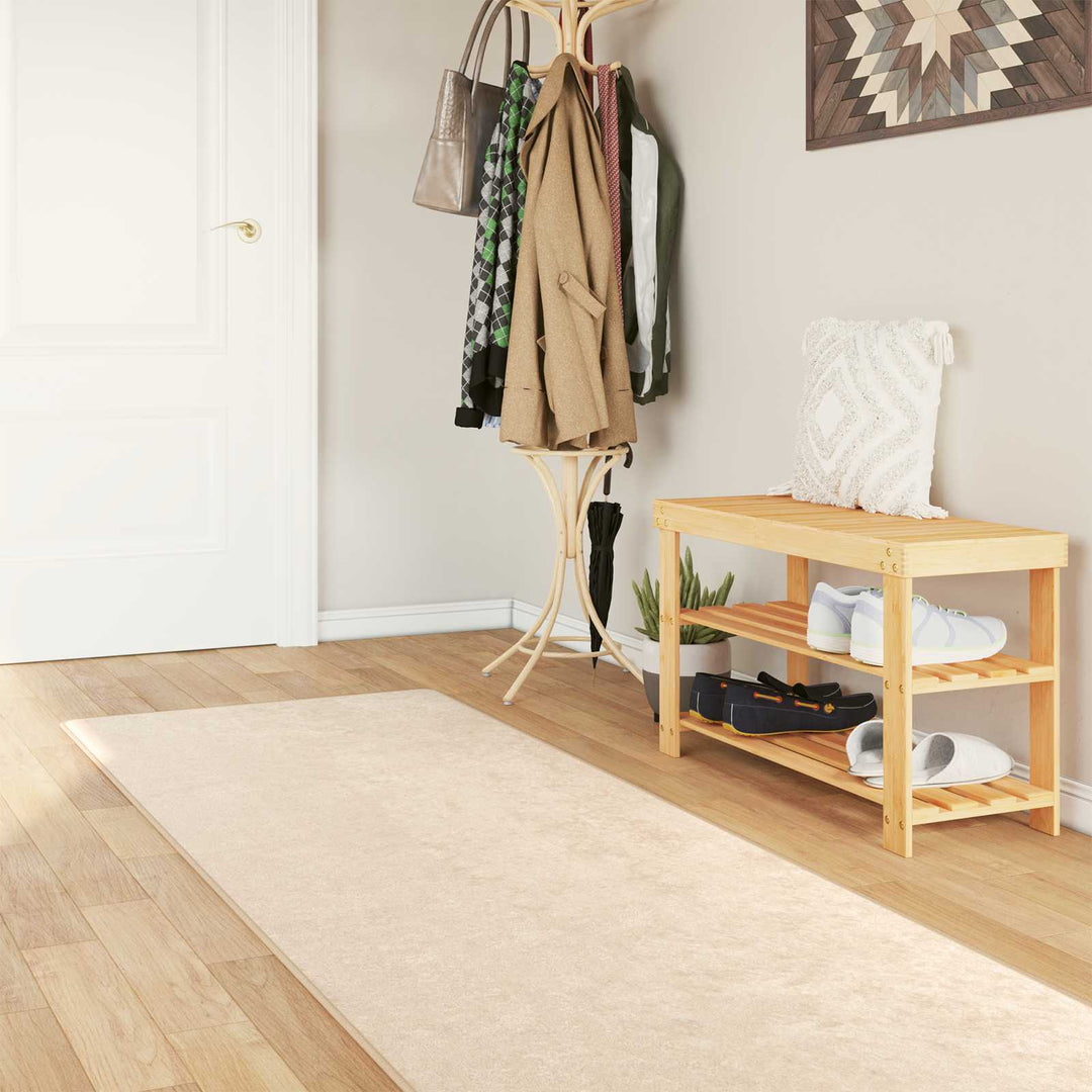 Tæppe Runner MARSA Cremefarvet 100 x 300 cm Polyester og PVC